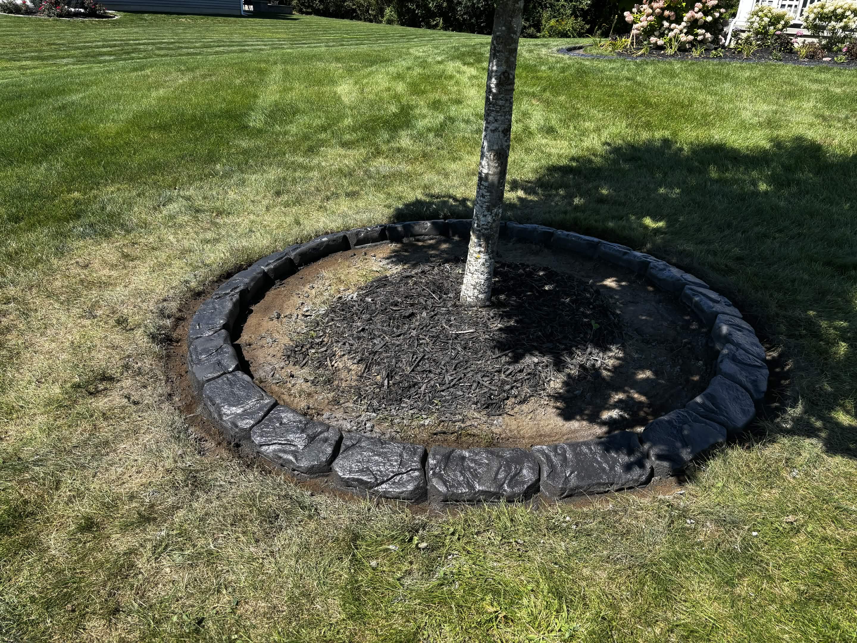 Decorative curbing in Bucks County