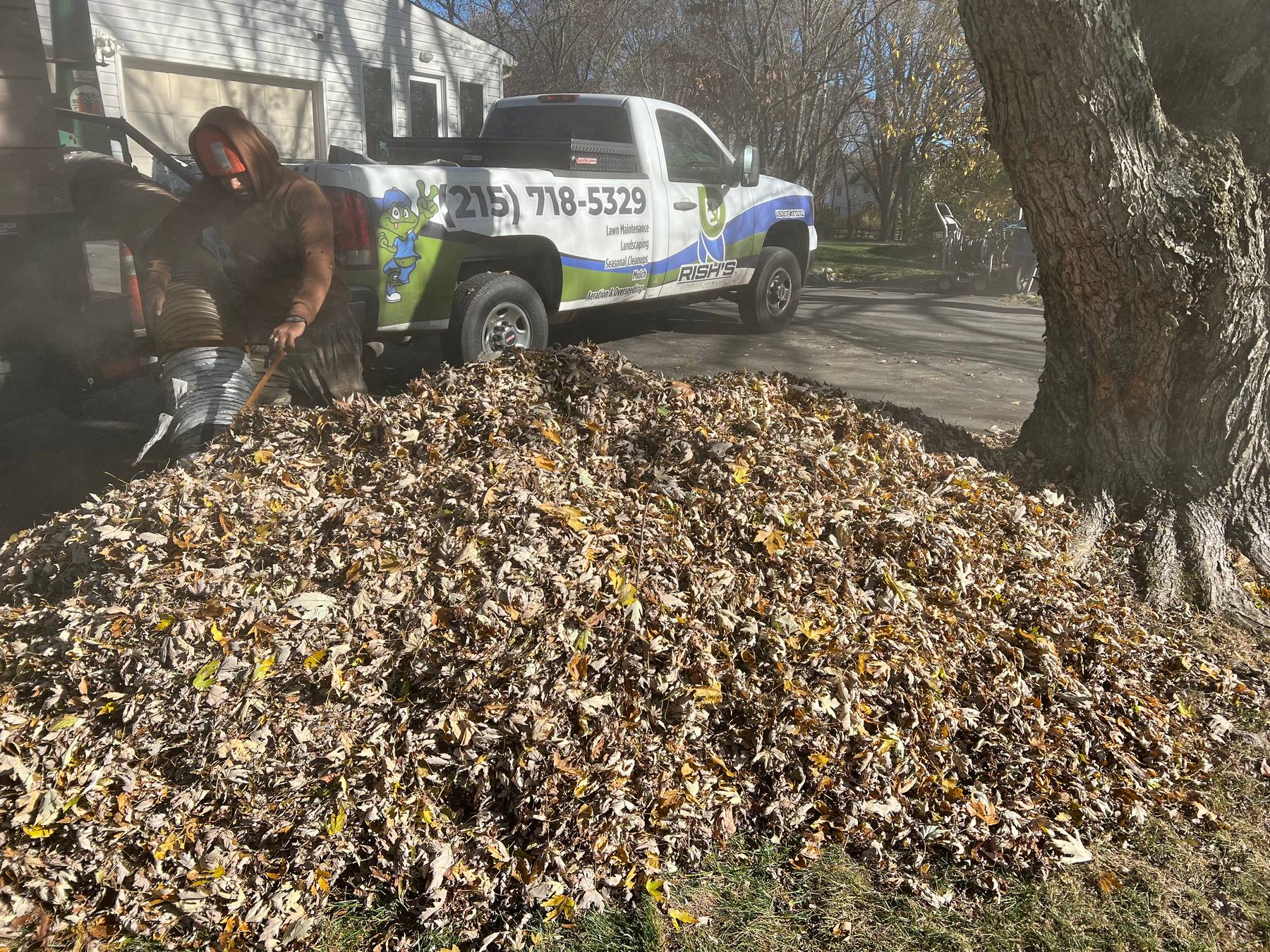 Heavy seasonal cleanup work for a larger residential property