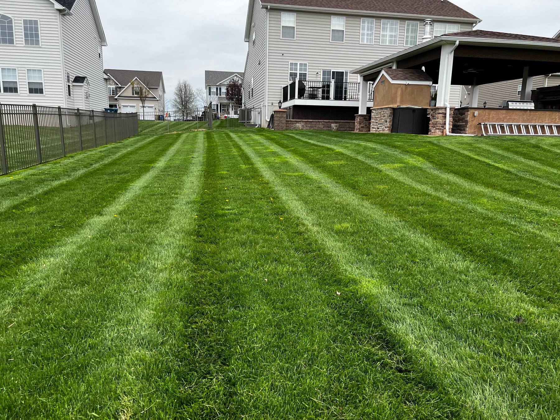 Weekly lawn mowing project in a Sellersville neighborhood