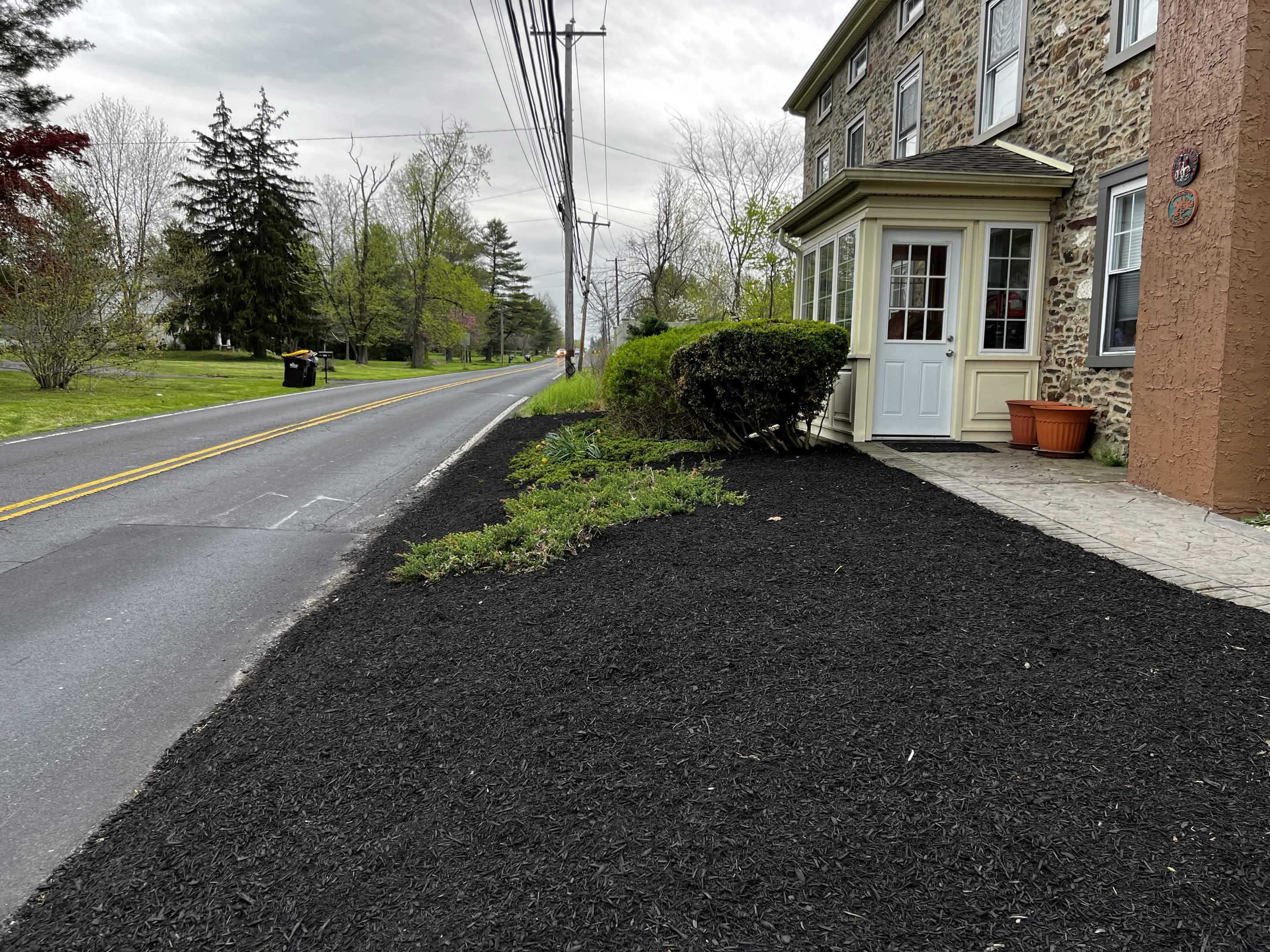 Fall cleanup and bed preparation by Rish's Complete Lawn Care